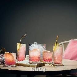 Orrefors Peak Double Old-Fashioned and Highball Glass Set of 8