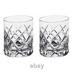 Orrefors Sofiero 8.44 Ounce Old Fashioned Glass, Pair Clear