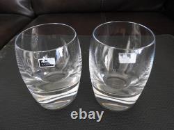 PAIR OF NAMBE TILT DOUBLE OLD FASHIONED GLASSES, Lead Crystal, 3 1/2, GERMANY