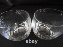 PAIR OF NAMBE TILT DOUBLE OLD FASHIONED GLASSES, Lead Crystal, 3 1/2, GERMANY