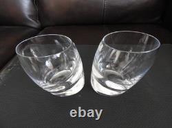 PAIR OF NAMBE TILT DOUBLE OLD FASHIONED GLASSES, Lead Crystal, 3 1/2, GERMANY