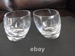 PAIR OF NAMBE TILT DOUBLE OLD FASHIONED GLASSES, Lead Crystal, 3 1/2, GERMANY