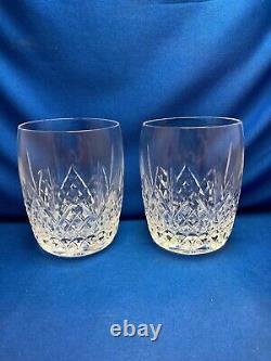 PAIR OF WATERFORD CRYSTAL DOUBLE OLD FASHIONED GLASSES 129827, 4 3/8'' x 3 1/4'