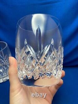 PAIR OF WATERFORD CRYSTAL DOUBLE OLD FASHIONED GLASSES 129827, 4 3/8'' x 3 1/4'