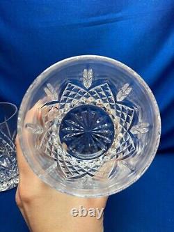 PAIR OF WATERFORD CRYSTAL DOUBLE OLD FASHIONED GLASSES 129827, 4 3/8'' x 3 1/4'