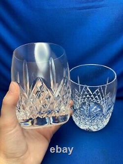 PAIR OF WATERFORD CRYSTAL DOUBLE OLD FASHIONED GLASSES 129827, 4 3/8'' x 3 1/4'