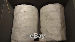 Pair Waterford Snow Crystal Double Old Fashioned Glasses Ruby In Original Box
