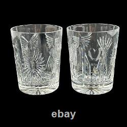 PAIR Waterford Crystal Millennium Series Double Old Fashioned, 1 Artist Signed