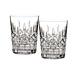 PAIR Waterford LISMORE DOF DOUBLE OLD FASHIONED 12 OZ Crystal NEW