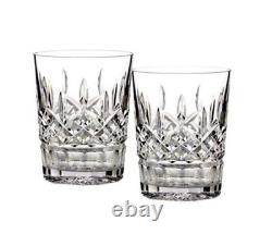 PAIR of Waterford LISMORE DOUBLE OLD FASHIONED CRYSTAL GLASSES