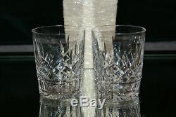 Pair (2) Waterford Lismore Double Old Fashioned Glasses Made in Ireland