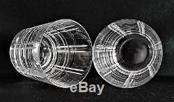 Pair Christofle Scottish Clear Double Old Fashioned Glasses, New, No Box