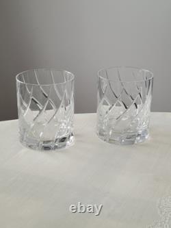 Pair Of (2) Mikasa Olympus 3-7/8 Double Old Fashioned Glasses Pristine Condit