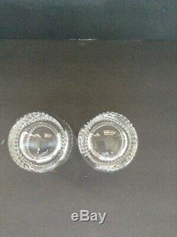 Pair Of Baccarat Serpentine Double Old Fashioned Whiskey Tumblers