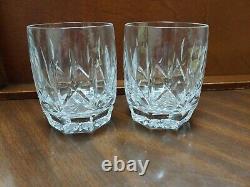 Pair Of Vintage Waterford Westhampton Double Old Fashioned 4 Glasses 12 oz