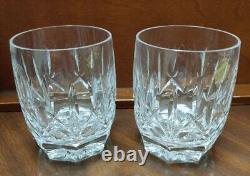 Pair Of Vintage Waterford Westhampton Double Old Fashioned 4 Glasses 12 oz