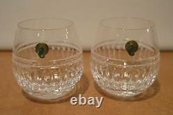Pair Of Waterford Crystal Double Old Fashioned Rolly Polly Cocktail Glasses NEW