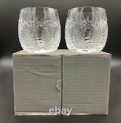 Pair Of Waterford Crystal Rare Seahorse Pattern Double Old Fashioned Euc