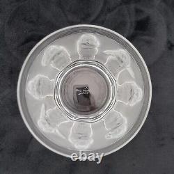 Pair Vintage Lalique Femmes 4 Double Old Fashioned Whiskey Tumbler Glasses