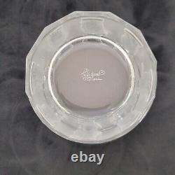 Pair Vintage Lalique Femmes 4 Double Old Fashioned Whiskey Tumbler Glasses