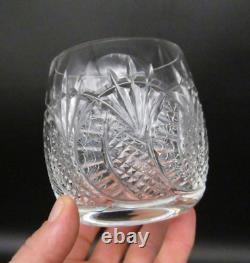 Pair WATERFORD CRYSTAL SEAHORSE Cut Glass Double Old Fashioned Whiskey Tumbler