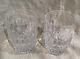 Pair Waterford Crystal Colleen Double Old Fashioned Glasses 4 3/8 Tall Exc Cond