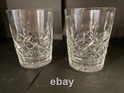 Pair Waterford Double Old Fashioned Whiskey Glasses LISMORE