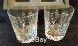 Pair Waterford Millennium Toasting Double Old Fashioned Glasses Health