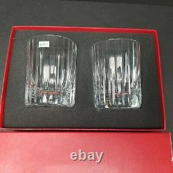 Pair of BACCARAT Harmonie DOUBLE OLD FASHIONED GLASSES 4 1/8 Glass with Orig. Box