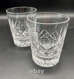 Pair of Vintage Waterford Crystal Double Old Fashioned Slight Defects Lismore