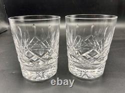 Pair of Vintage Waterford Crystal Double Old Fashioned Slight Defects Lismore