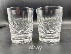 Pair of Vintage Waterford Crystal Double Old Fashioned Slight Defects Lismore
