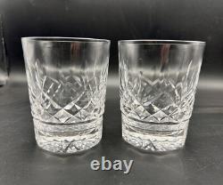 Pair of Vintage Waterford Crystal Double Old Fashioned Slight Defects Lismore