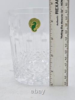 Pair of WATERFORD CRYSTAL HAPPY BIRTHDAY DOUBLE OLD FASHIONED GLASS 4.25H NIB