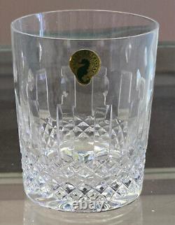 Pair of WATERFORD CRYSTAL HAPPY BIRTHDAY DOUBLE OLD FASHIONED GLASS 4.25H NIB