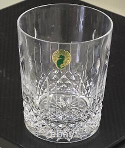Pair of WATERFORD CRYSTAL HAPPY BIRTHDAY DOUBLE OLD FASHIONED GLASS 4.25H NIB