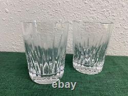 Pair of Waterford Crystal CARINA Double Old Fashioned Bar Whiskey Glasses (B)