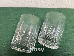 Pair of Waterford Crystal CARINA Double Old Fashioned Bar Whiskey Glasses (B)