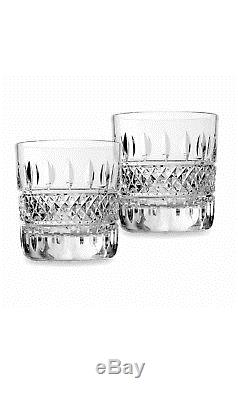 Pair of Waterford Crystal Irish Lace Double Old Fashioned Tumblers New in Box