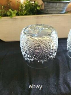Pair of Waterford Crystal Seahorse Double Old Fashioned Glasses