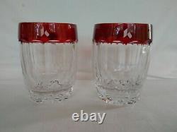 Pair of Waterford Crystal Simply Red Double Old Fashioned Glasses NWT