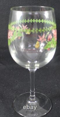 Portmeirion Crystal Botanic Garden Set of 3 Wine Glasses 1 Double Old Fashioned