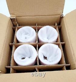 Pottery Barn Antique Cut Double Old Fashioned Glasses Red Set of 4 NEW