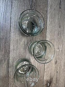Pottery Barn Recycled Glassware Casa 4 Double Old Fashioned Rare Set Of 3