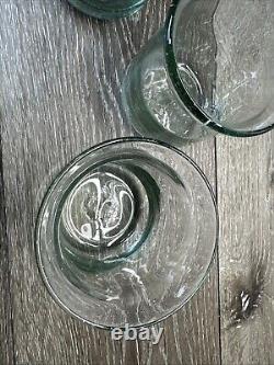 Pottery Barn Recycled Glassware Casa 4 Double Old Fashioned Rare Set Of 3