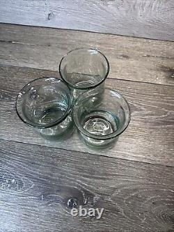 Pottery Barn Recycled Glassware Casa 4 Double Old Fashioned Rare Set Of 3