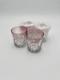 Pottery Barn Wicked Old Fashioned Glasses Pink Set of 4
