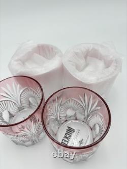 Pottery Barn Wicked Old Fashioned Glasses Pink Set of 4