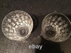 Pr. Of William Yeoman double old fashioned Chloe Basketweave Cocktail glasses