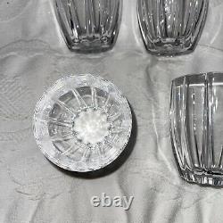 Preowned Waterford Marquis DOUBLE OLD FASHIONED Glasses SET OF FOUR (4)GLASSES